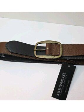 Berge Made in Italy Leather Brown Belt M 62